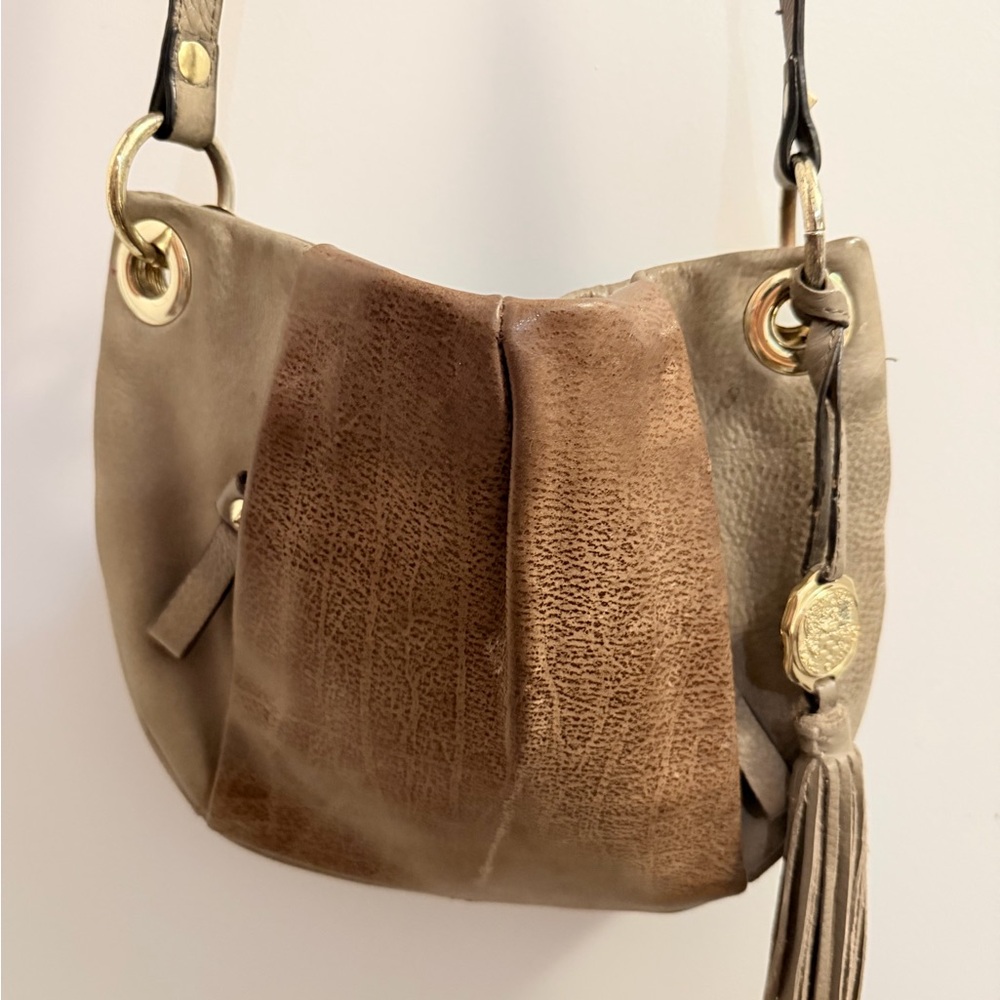 Vince Camuto Chic Two-Tone Leather Shoulder Bag
